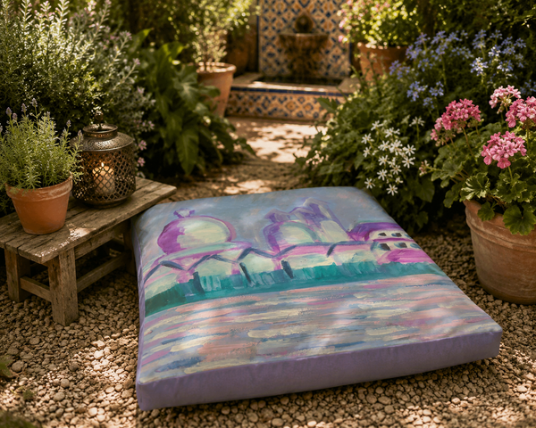 Cathedral Skyline floor cushion | 100cm X 100cm