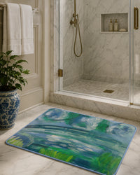 Water Lily Bridge bath mat