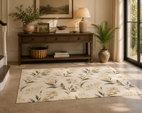 Trailing blossom fabric floor mat