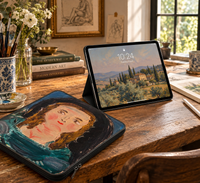 Botero-Inspired Mona Lisa iPad Case