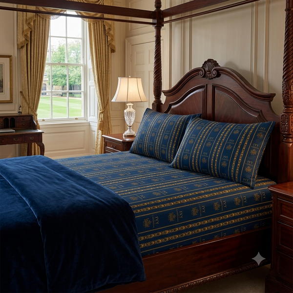 Ivy of Cambridge® Fitted Sheet with 2 Pillowcases