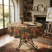 Matador with Bull | 140cm Linden Waterproof Round Tablecloth
