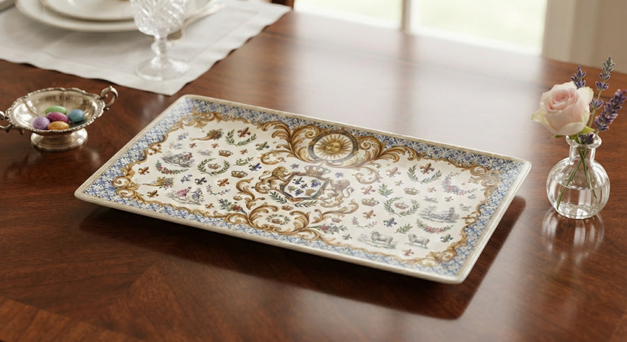 Heraldic Sun Fine Bone China Tray | Large