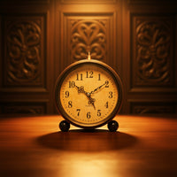 Vintage Metal Alarm Clock with Night Light — Super Silent | Bedside & Desk