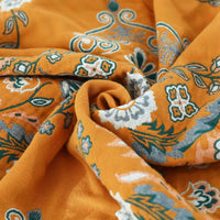 Cotton Floral Tassel Throw Blanket — Bohemian, 6 Colours, 3 Sizes
