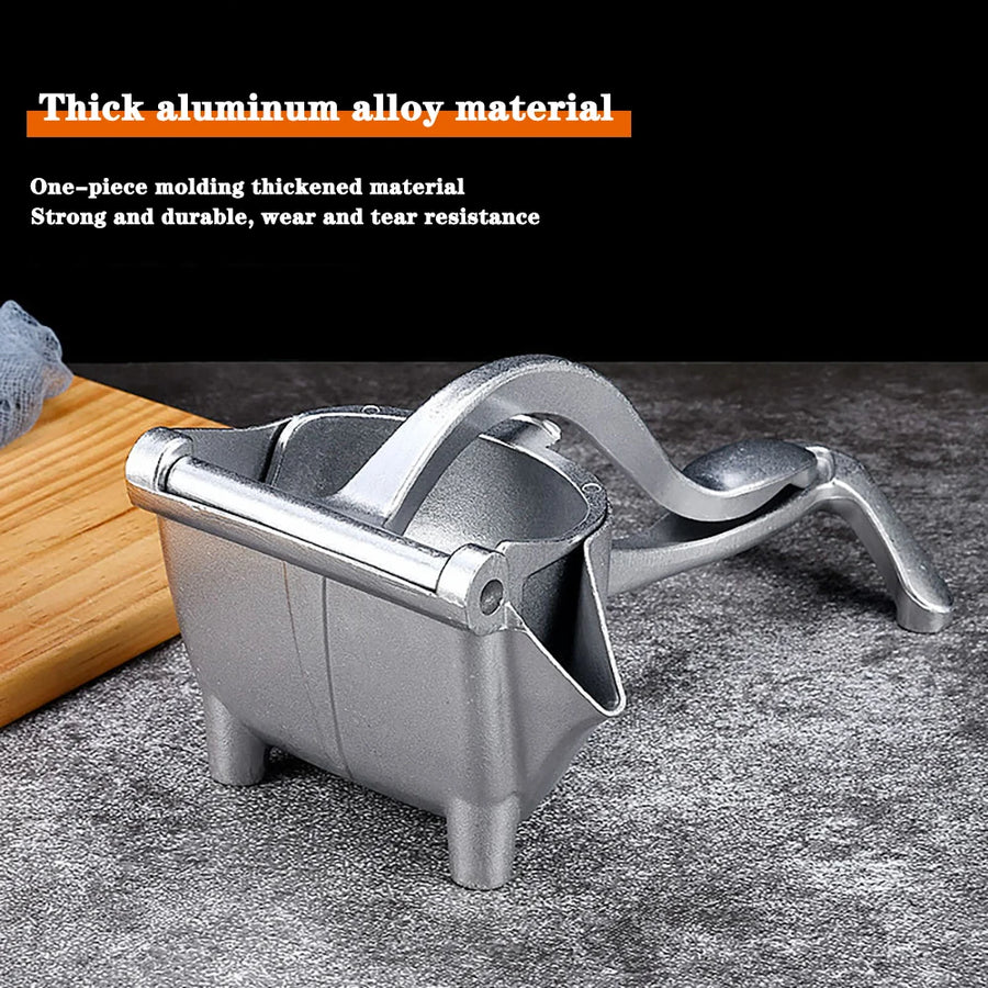 Manual Citrus Juicer — Hand Press Orange & Lemon Squeezer with Potato Masher