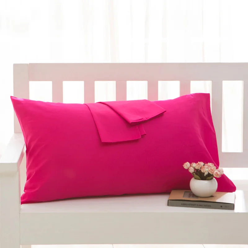 Pure Cotton Pillowcase | Solid Colour Pillow Cover