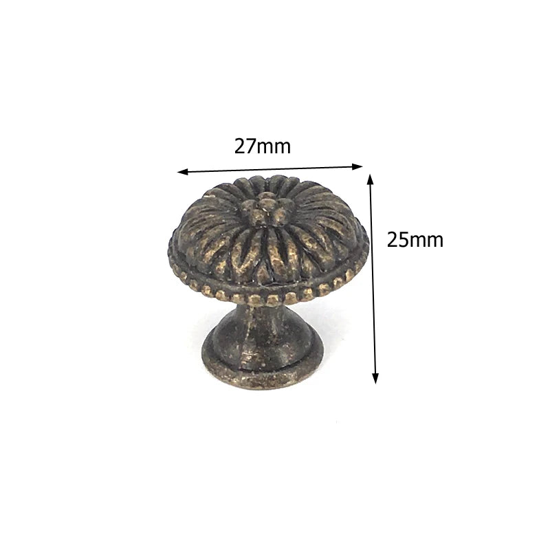 Antique Bronze Furniture Knob — Vintage Cabinet & Drawer Pull