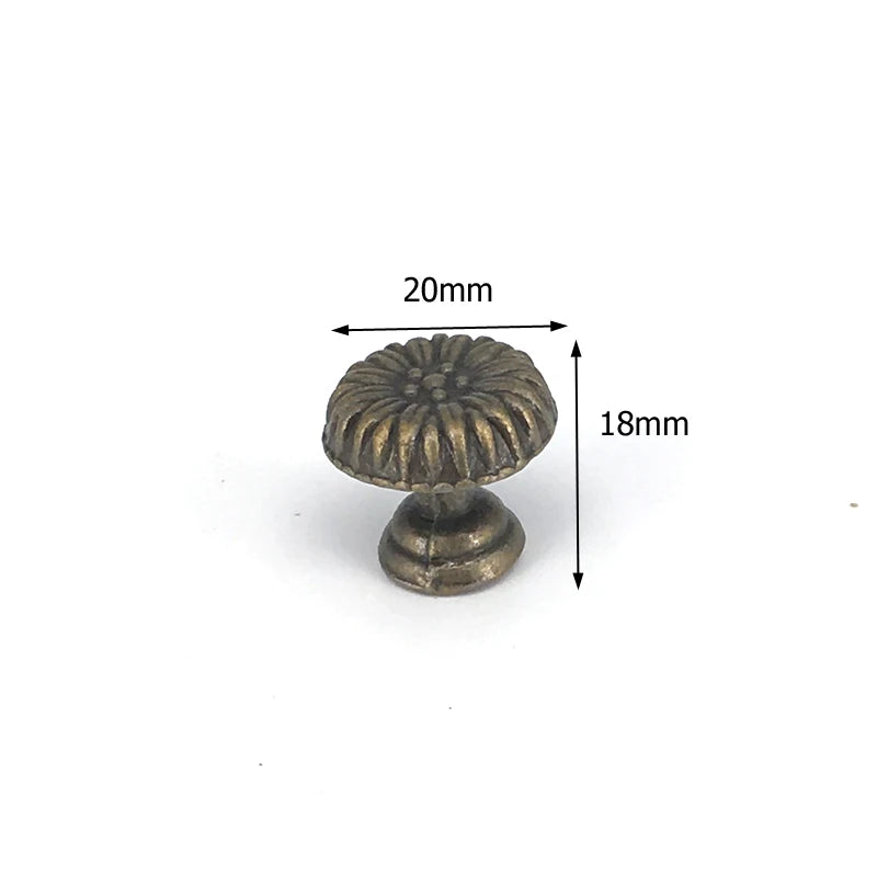 Antique Bronze Furniture Knob — Vintage Cabinet & Drawer Pull