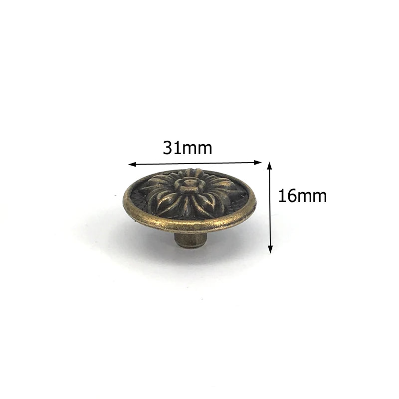 Antique Bronze Furniture Knob — Vintage Cabinet & Drawer Pull