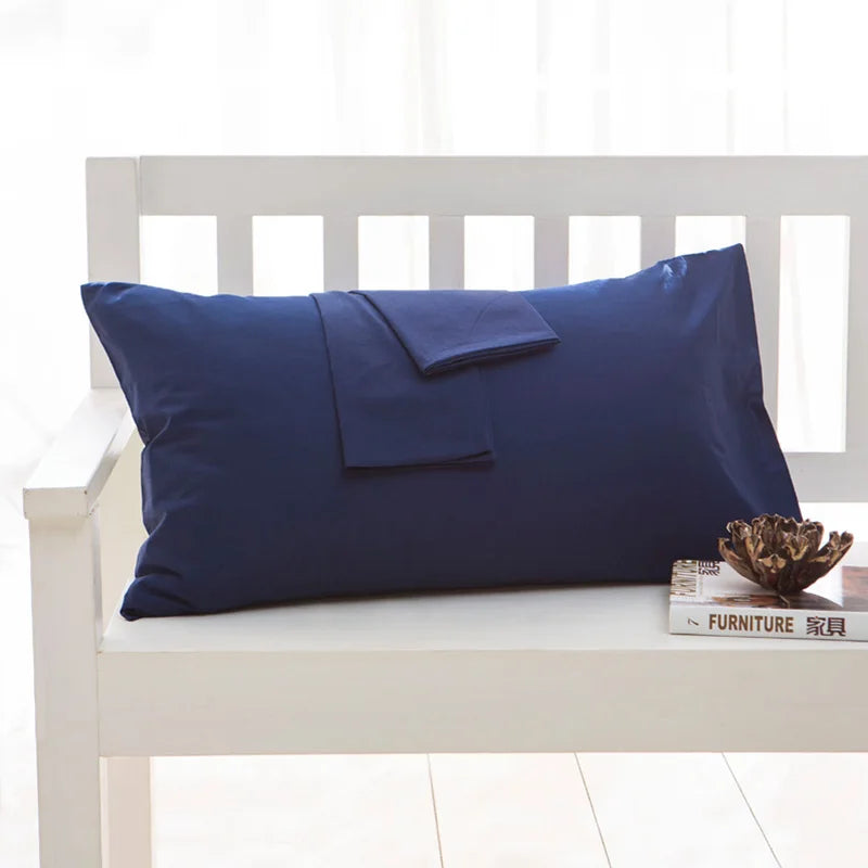 Pure Cotton Pillowcase | Solid Colour Pillow Cover