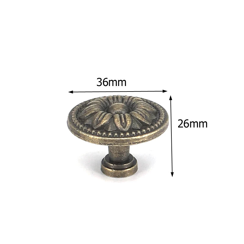 Antique Bronze Furniture Knob — Vintage Cabinet & Drawer Pull