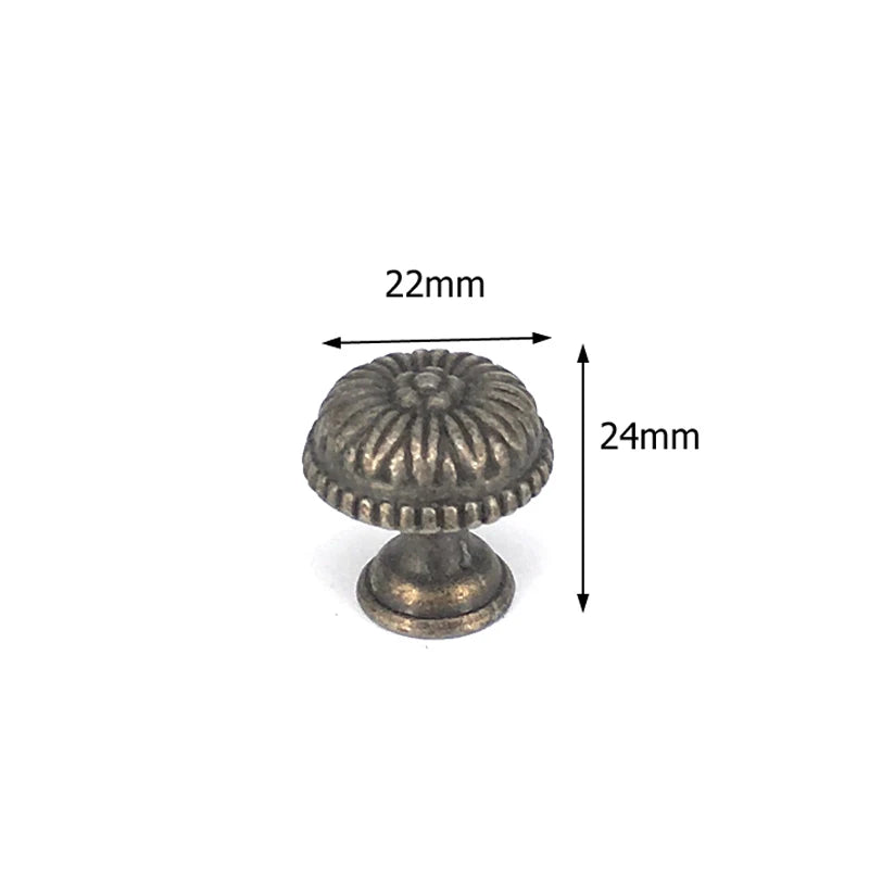 Antique Bronze Furniture Knob — Vintage Cabinet & Drawer Pull