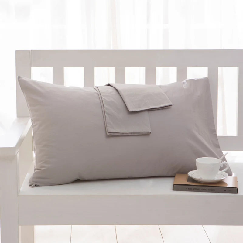 Pure Cotton Pillowcase | Solid Colour Pillow Cover