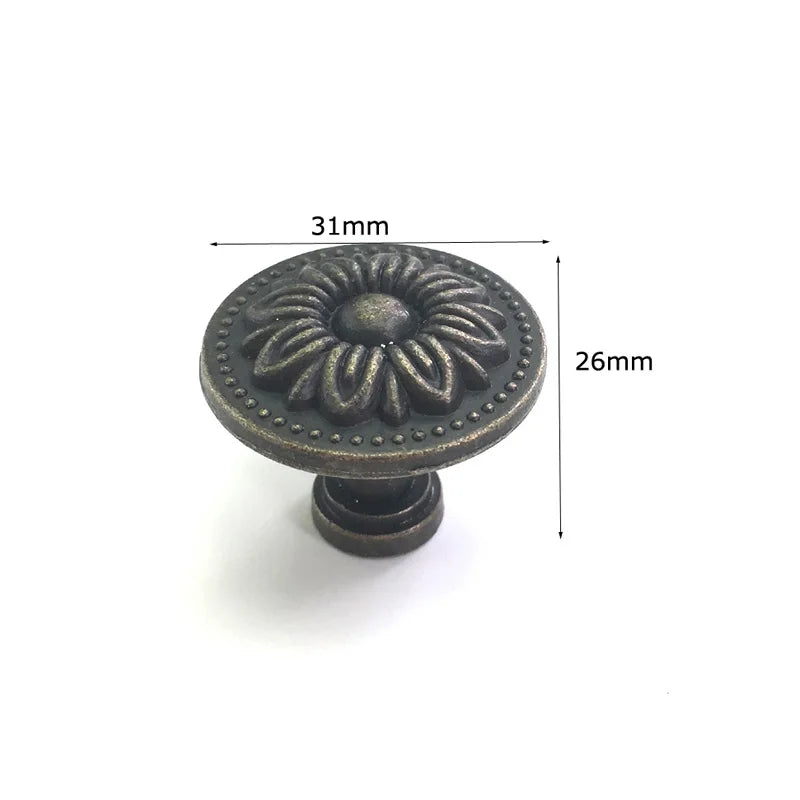 Antique Bronze Furniture Knob — Vintage Cabinet & Drawer Pull