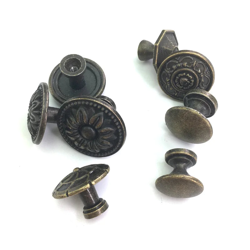 Antique Bronze Furniture Knob — Vintage Cabinet & Drawer Pull