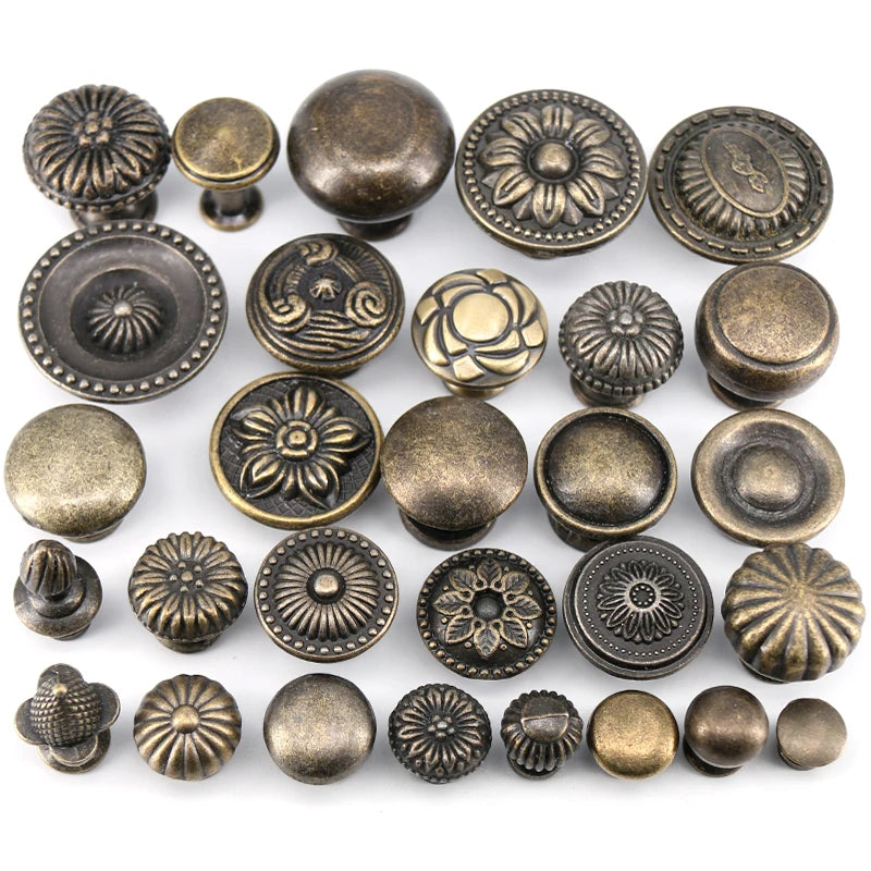 Antique Bronze Furniture Knob — Vintage Cabinet & Drawer Pull