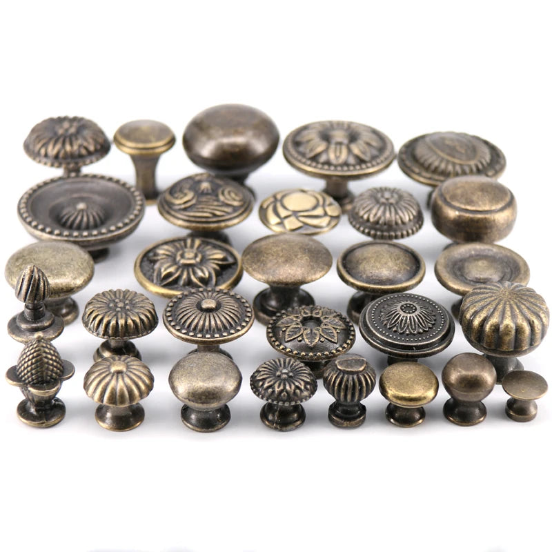 Antique Bronze Furniture Knob — Vintage Cabinet & Drawer Pull