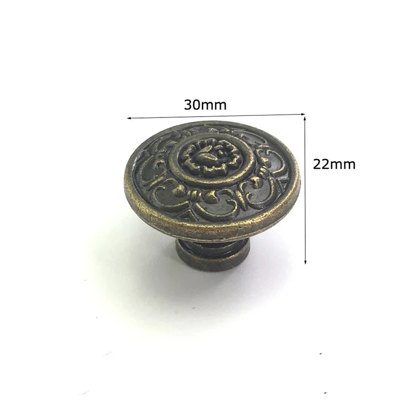 Antique Bronze Furniture Knob — Vintage Cabinet & Drawer Pull