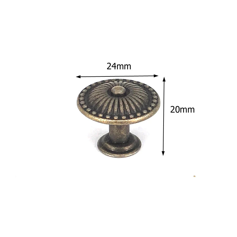 Antique Bronze Furniture Knob — Vintage Cabinet & Drawer Pull