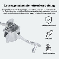 Manual Citrus Juicer — Hand Press Orange & Lemon Squeezer with Potato Masher