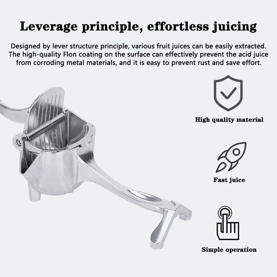 Manual Citrus Juicer — Hand Press Orange & Lemon Squeezer with Potato Masher