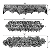 Lace Spider Web & Skeleton Fireplace Mantel Scarf