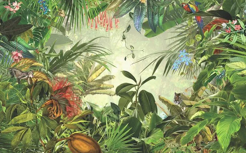 Custom Nordic Botanical Mural Wallpaper — Made to Measure | 3D Wall Covering