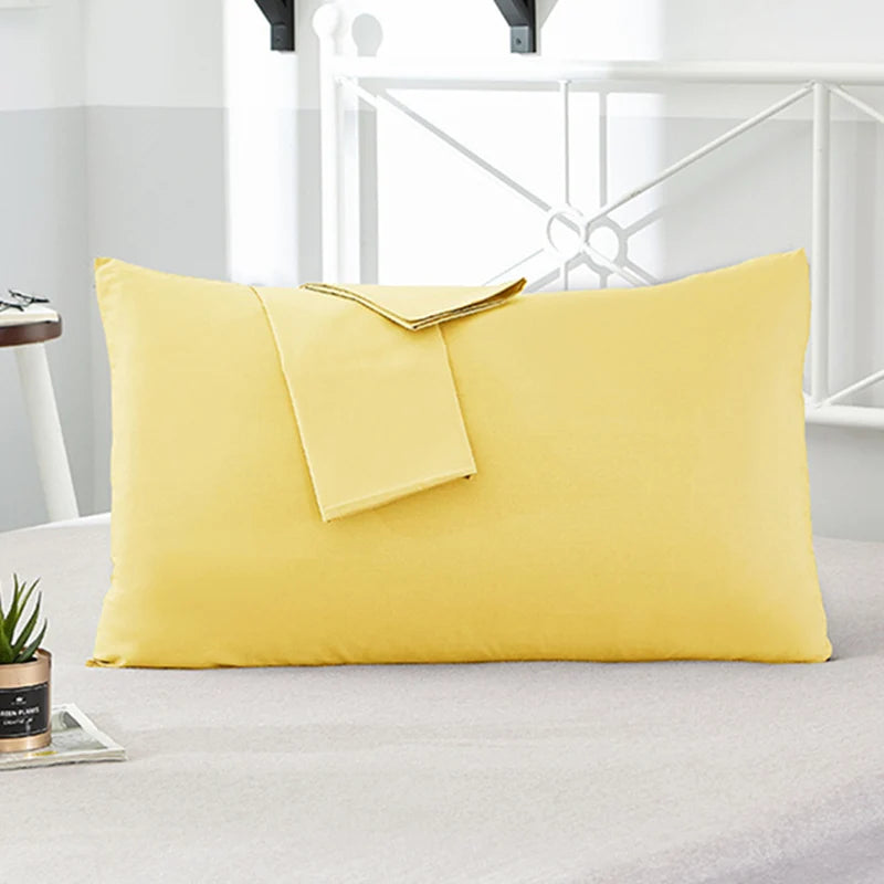 Pure Cotton Pillowcase | Solid Colour Pillow Cover