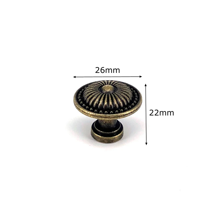 Antique Bronze Furniture Knob — Vintage Cabinet & Drawer Pull