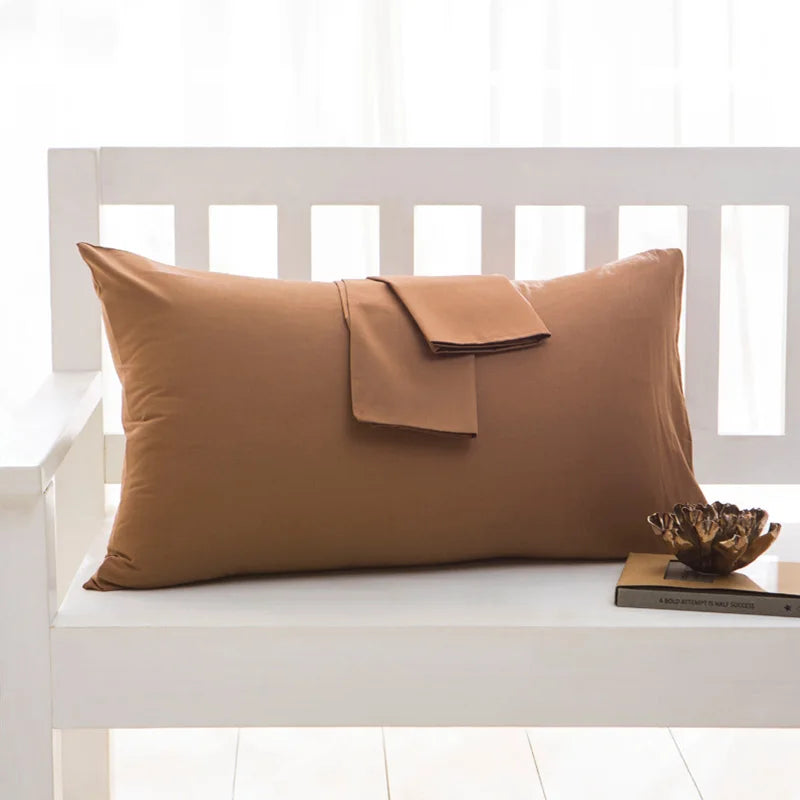 Pure Cotton Pillowcase | Solid Colour Pillow Cover