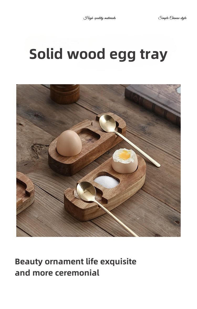 Wooden Egg Cup Tray