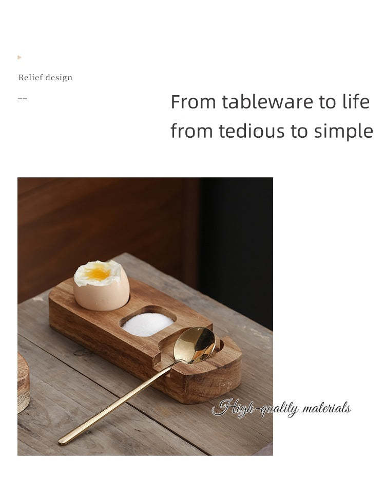 Wooden Egg Cup Tray