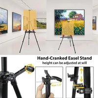 Folding aluminium art easel