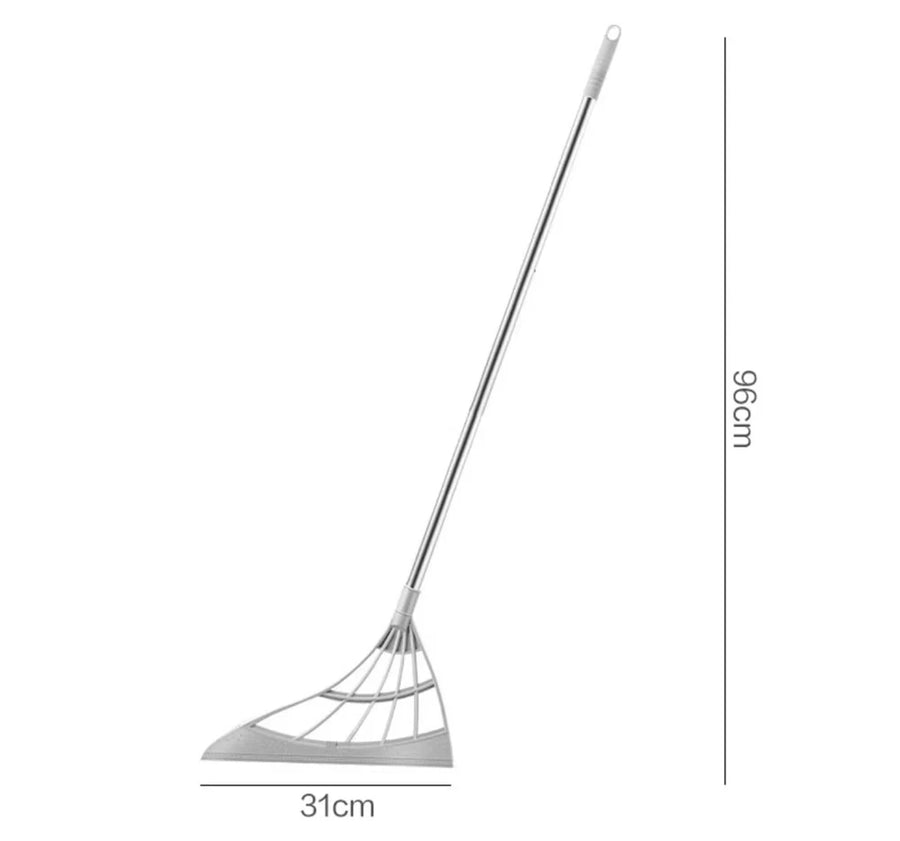 Silicone Scraper Broom & Floor Wiper — Glass, Tiles & High Surfaces