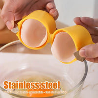 Portable Egg Cracker & Opener — Quick Press, Raw or Boiled Eggs
