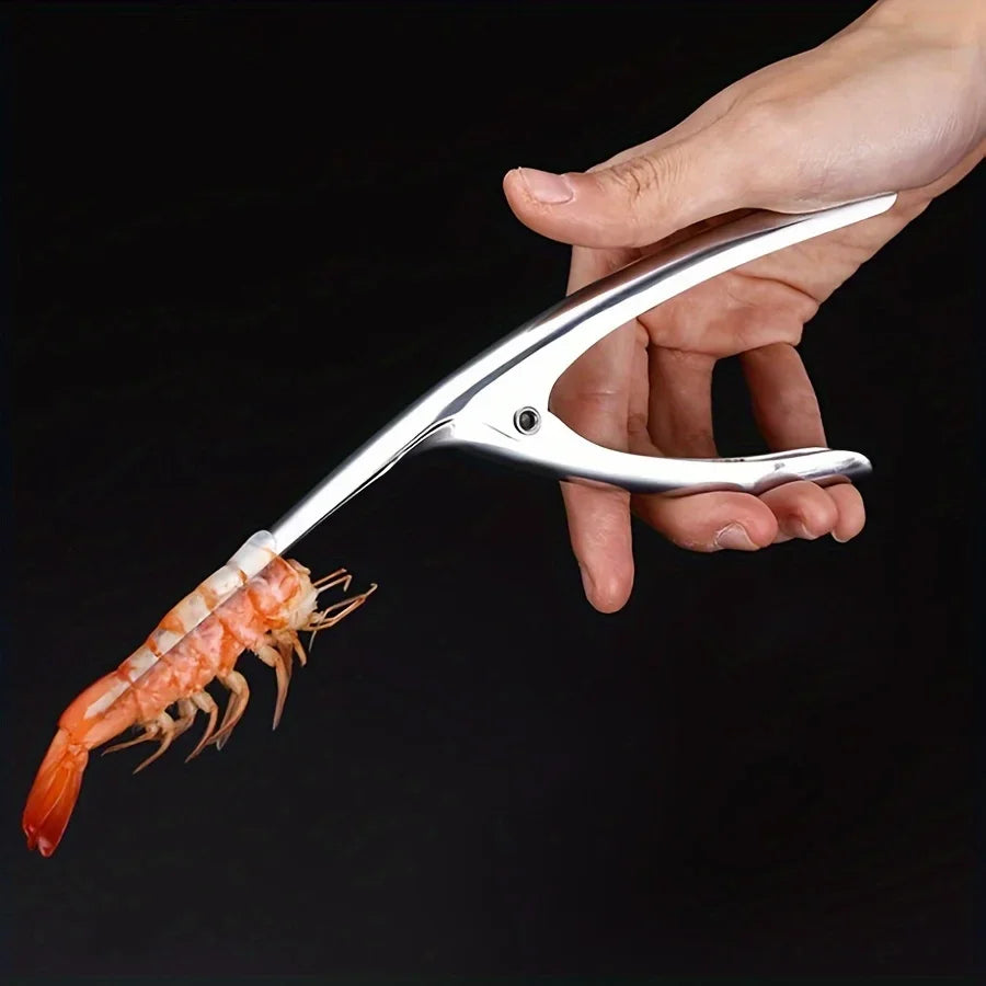 Stainless Steel Shrimp Deveiner & Peeler | Ergonomic Seafood Prep Tool
