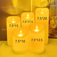 Flameless LED Pillar Candles — Warm Flicker | Set of 1–10 | Wedding & Events