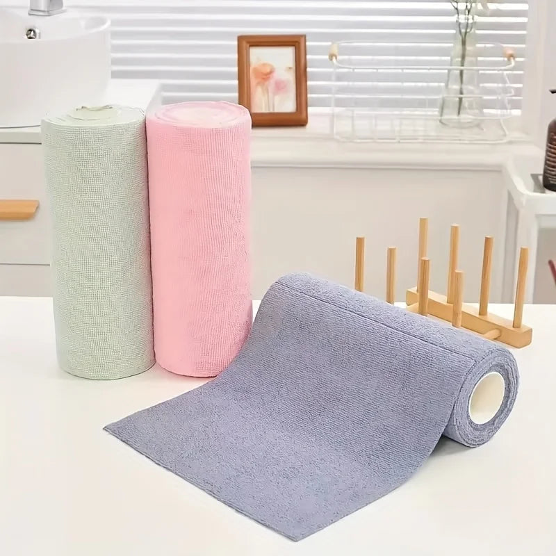 Reusable Microfibre Cleaning Wipes — Roll of 20