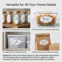 Fridge & Freezer Food Label Stickers — 150 per Roll, Food-Safe