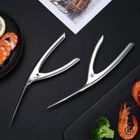 Stainless Steel Shrimp Deveiner & Peeler | Ergonomic Seafood Prep Tool