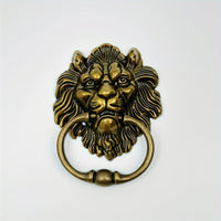 Antique Bronze Lion Head Door Knocker — 6.3"