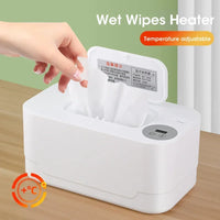USB Baby Wipe Warmer with LED Display — Thermostat, Holds 80 Wipes