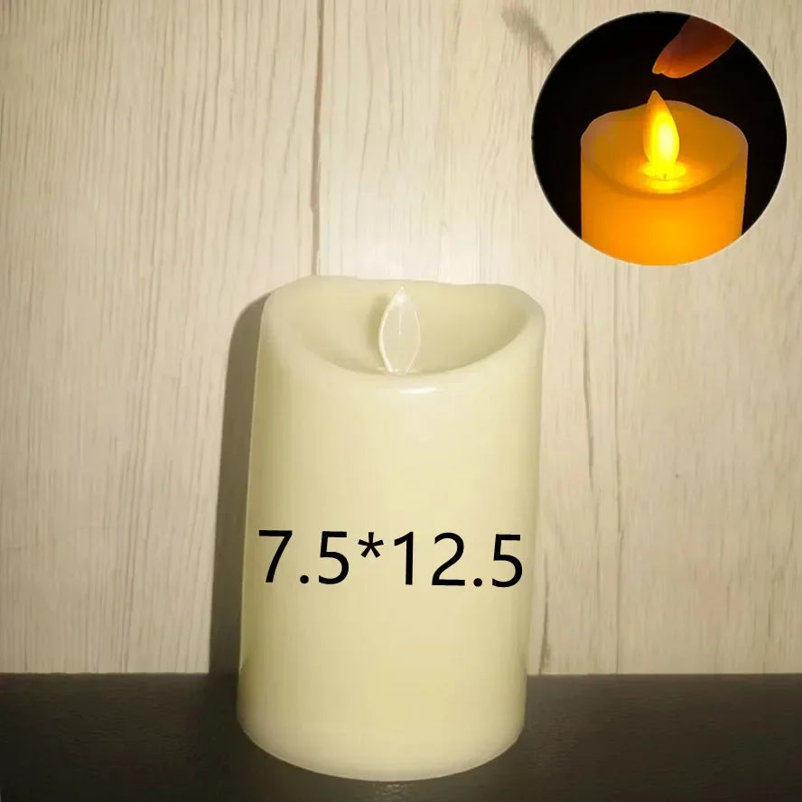 Flameless LED Pillar Candles — Warm Flicker | Set of 1–10 | Wedding & Events
