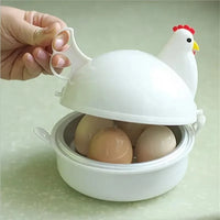 Chicken-shaped microwave egg cooker