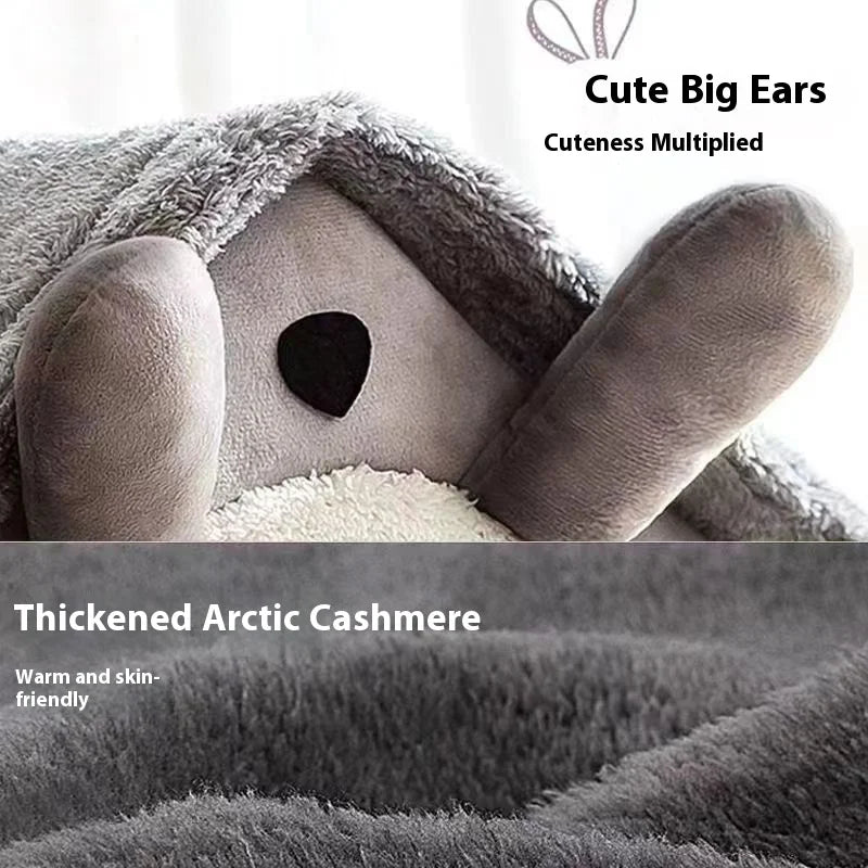 House-Style Pet Bed | Coral Fleece | Dogs & Cats | S/M/L