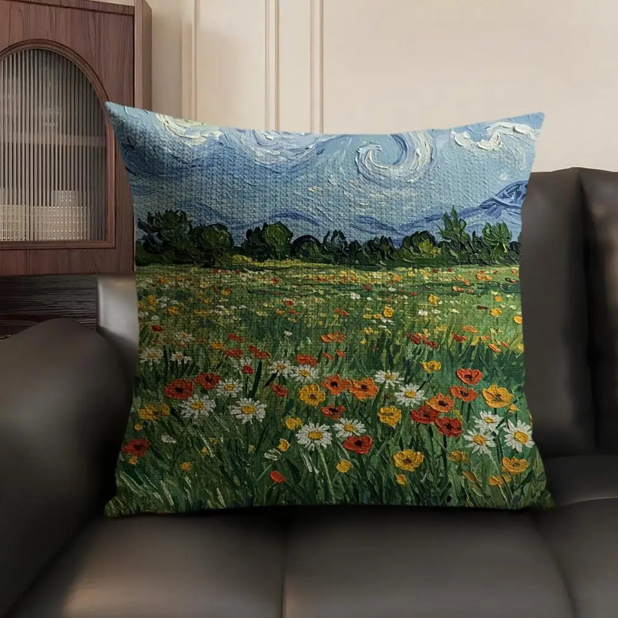 Van Gogh Art Cushion Cover — Natural Linen | Double-Sided Print