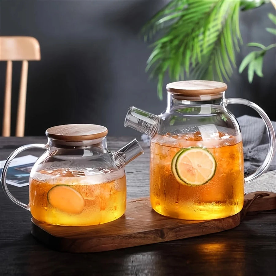 1L/1.8L Large Capacity Glass Teapot