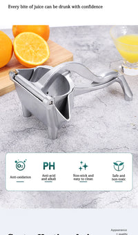 Manual Citrus Juicer — Hand Press Orange & Lemon Squeezer with Potato Masher