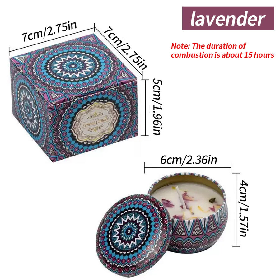 Dried Floral Aromatherapy Candle — Smokeless Soy Wax | Yoga & Bath | Gift Edition